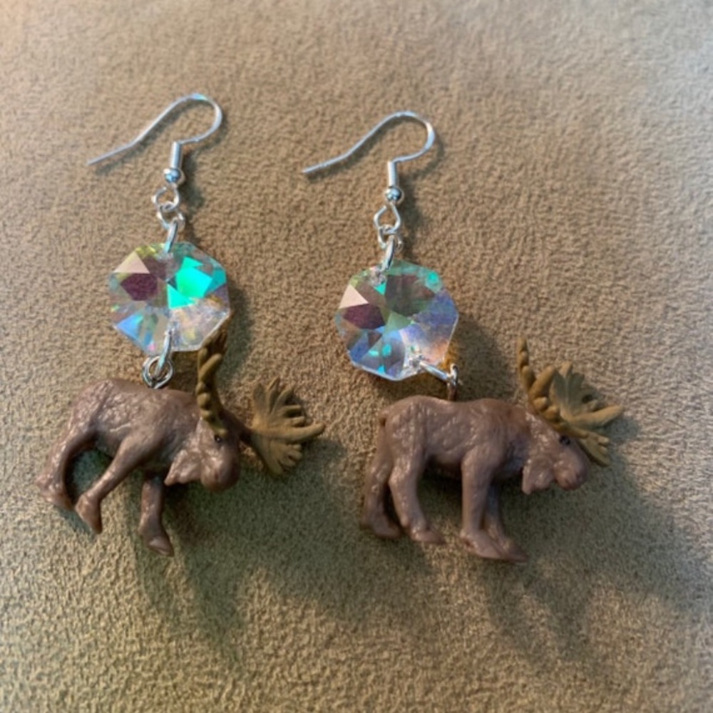 Moose Dangle Earrings